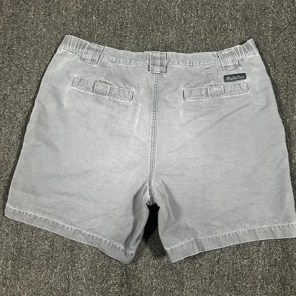 Columbia Cargo Shorts Mens Large Grey Excellent Cotton Canvas 7
